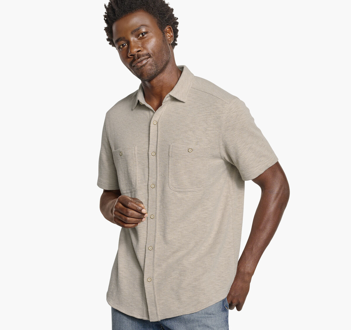 Riley Short-Sleeve Knit Shirt image number null
