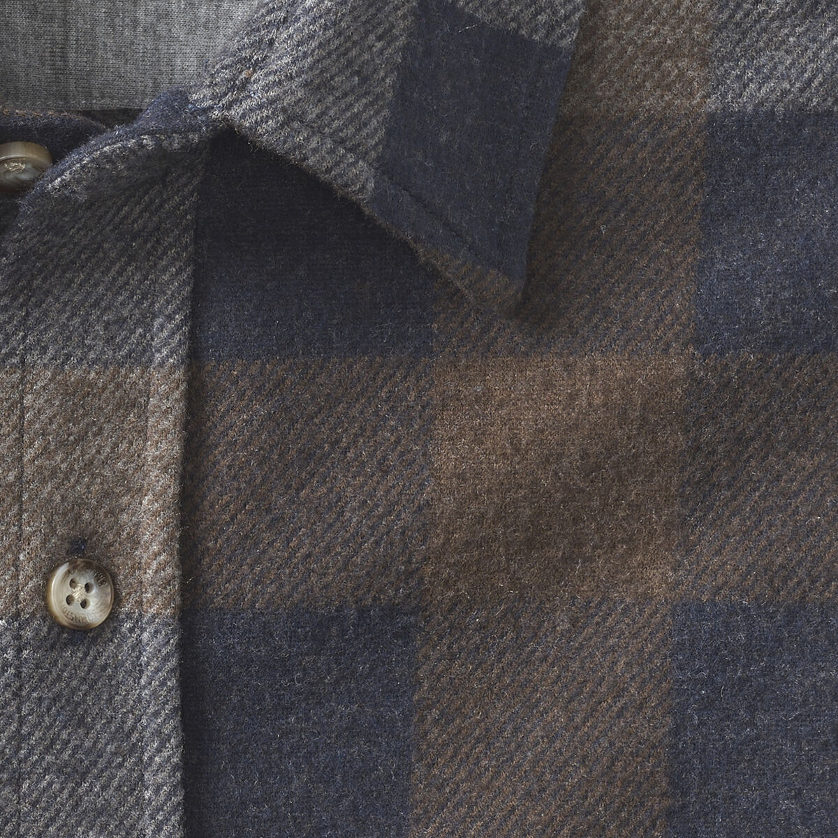 Brushed Button-Front Knit Shirt image number null
