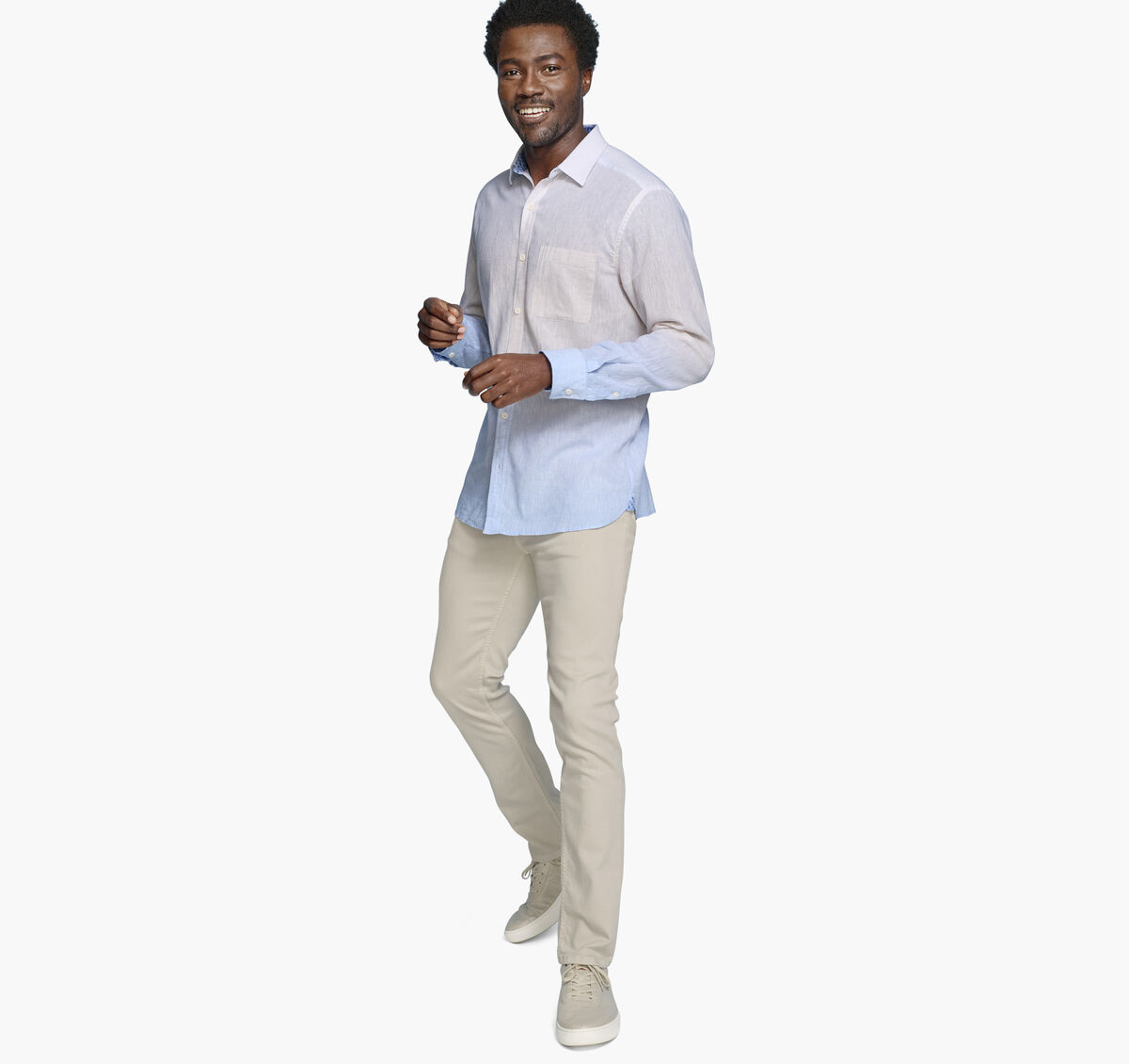Washed Linen-Blend Shirt image number null