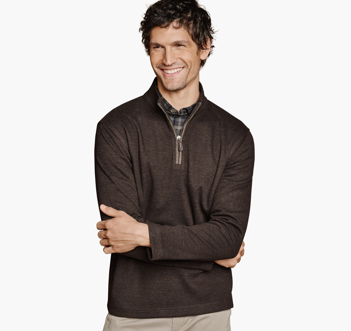 Brushed Quarter-Zip image number null