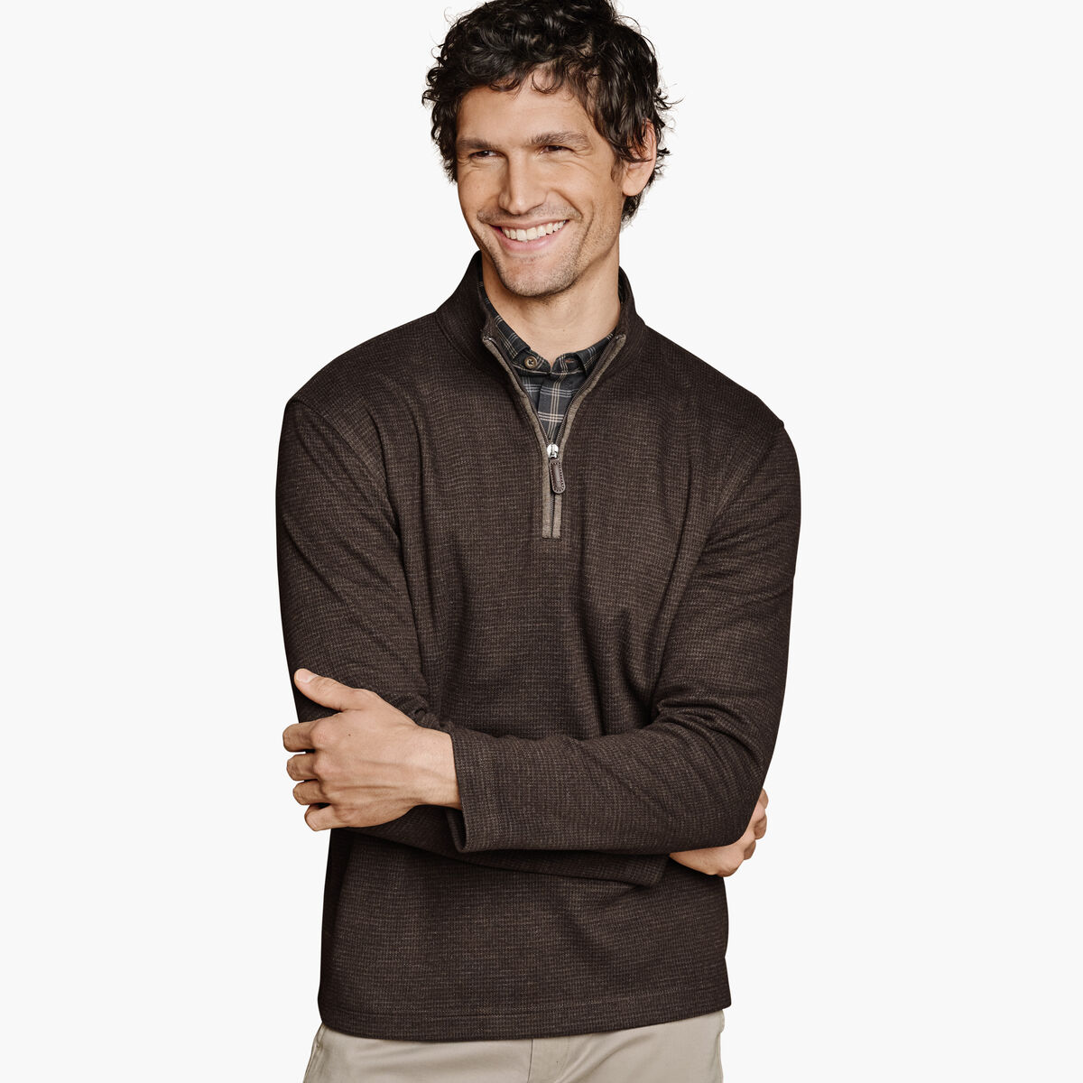 Brushed Quarter-Zip image number null