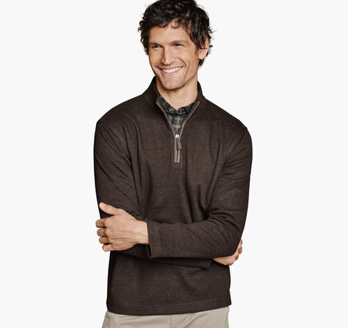 Brushed Quarter-Zip - Brown