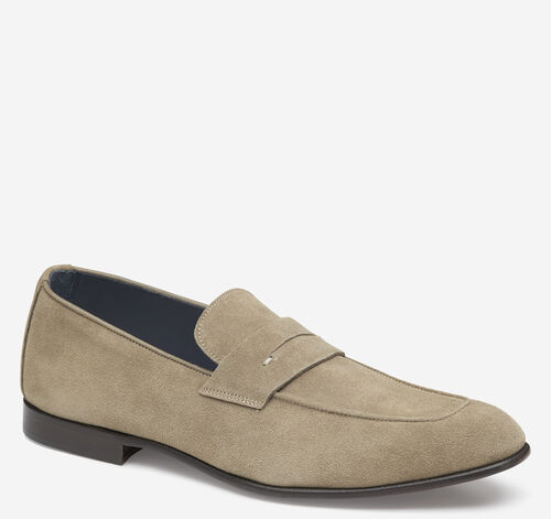 Taylor Penny Loafer - Taupe Italian Suede