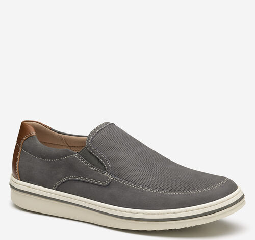 Bowling Moc Toe Venetian - Gray Embossed Nubuck