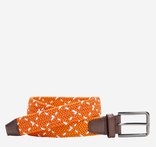 Game Day Woven Stretch-Knit Belt - Orange