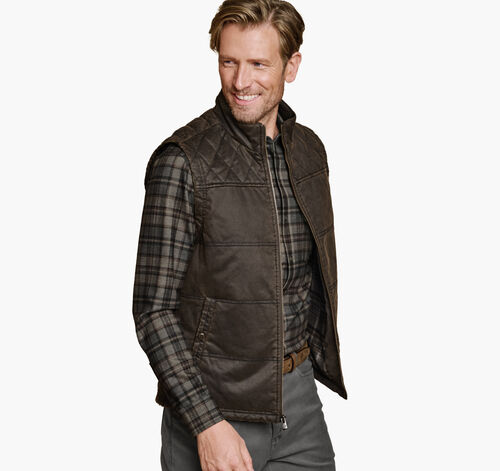 Antique Cotton Vest - Brown