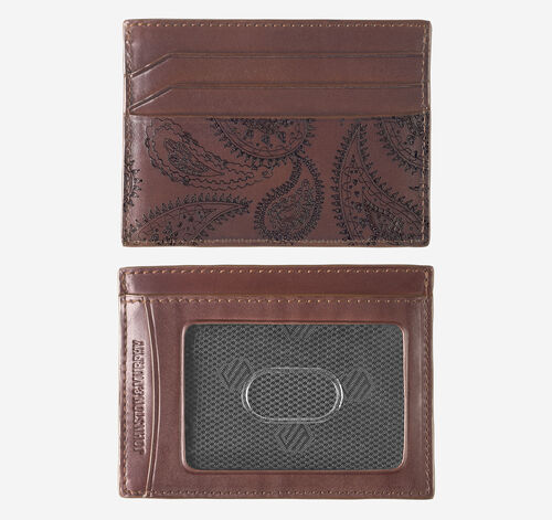 Dress Paisley Weekender Card Wallet - Mahogany