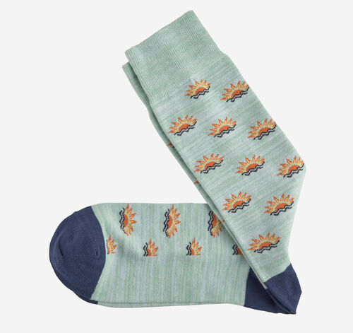 Space Dyed Socks - Green Sunset