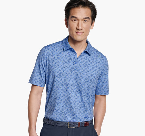 XC4&reg; Performance Polo - Blue Tonal Airplane