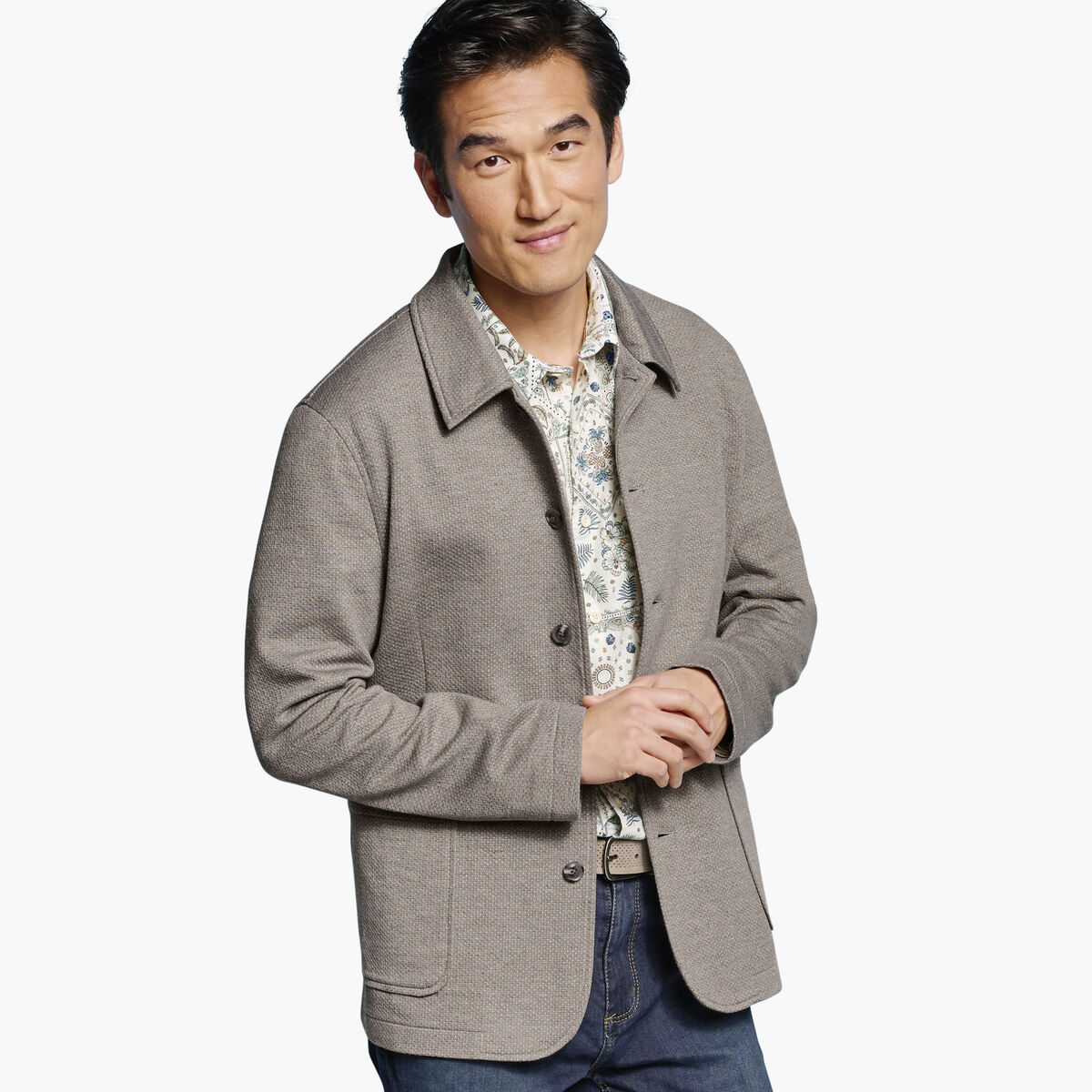 XC Flex&reg; Knit Full-Button Blazer image number null