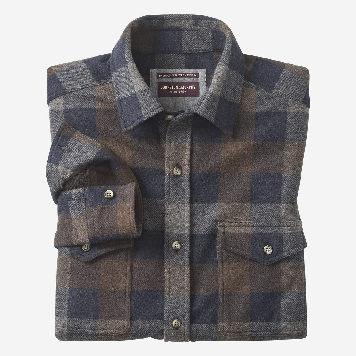 Brushed Button-Front Knit Shirt image number null