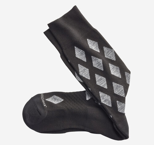 Space Dyed Socks - Black/Gray Diamond