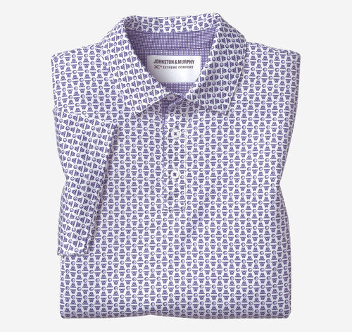 Game Day XC+&trade; Basketball Print Polo - Purple