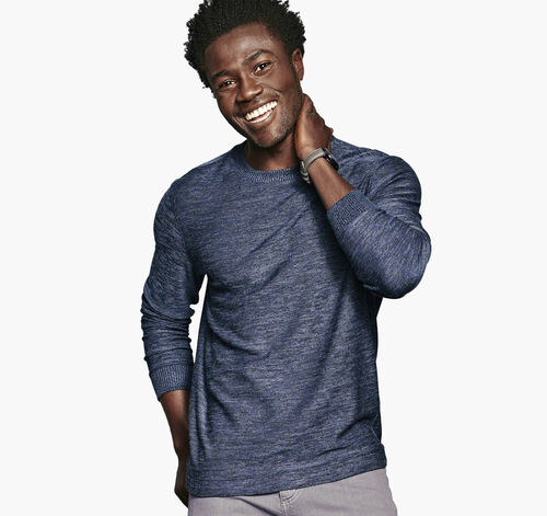 Melange Pullover - Navy