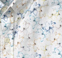 Cotton-Linen Short-Sleeve Print Shirt image number null