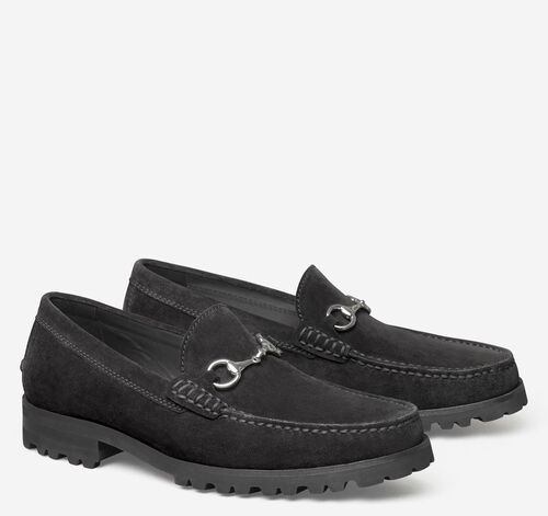 Baldwin Lug Bit - Black English Suede