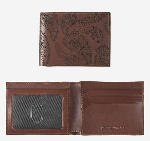 Dress Paisley Billfold Wallet - Mahogany