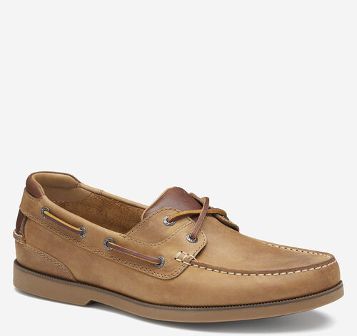 Ventura 2-Eye Boat Shoe - Tan Full Grain