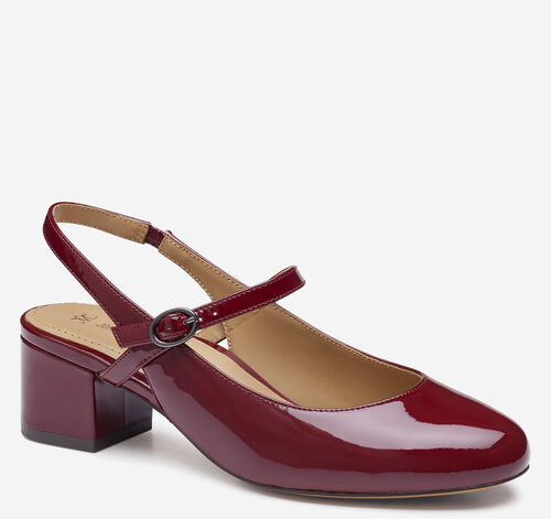 Sienna Mary Jane Slingback - Red Patent Leather