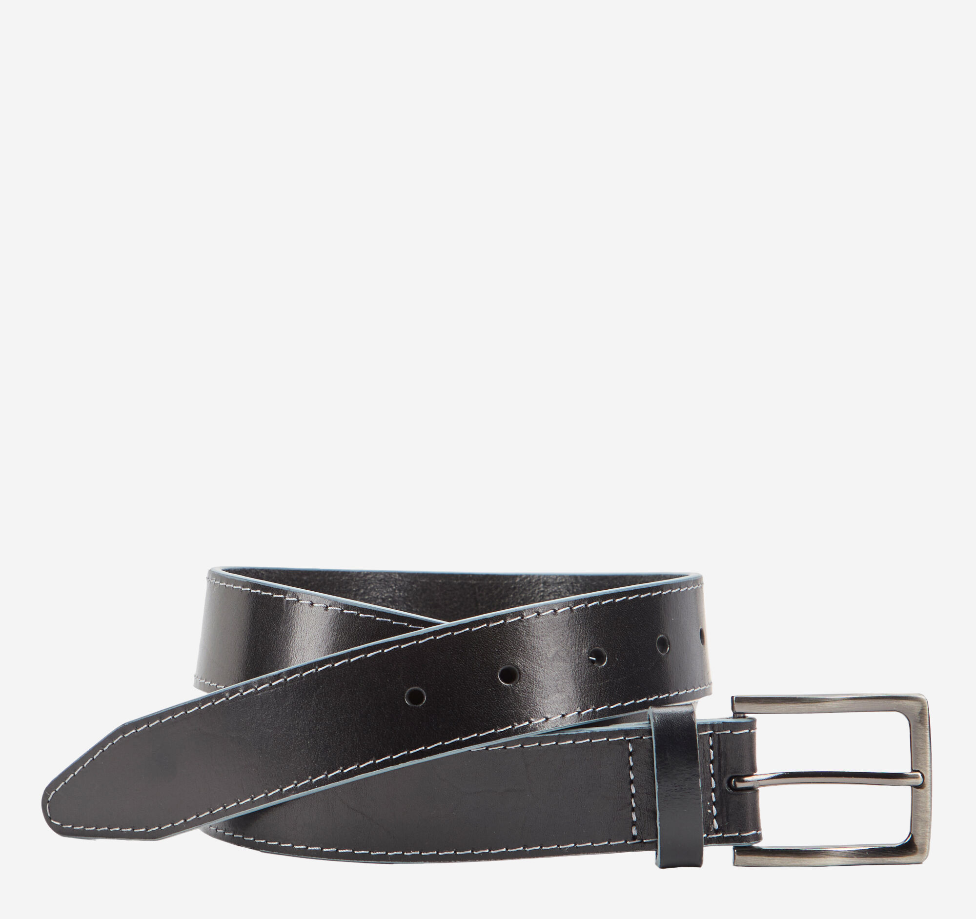 Men's Waxy Gray-Edged Leather Belt | Johnston & Murphy | 5.2.0