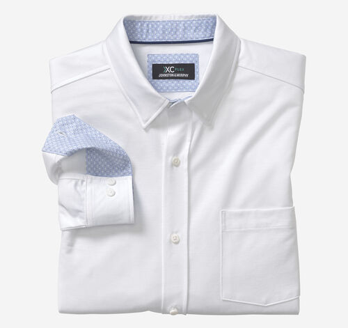 XC Flex® Stretch Long-Sleeve Shirt - White Solid