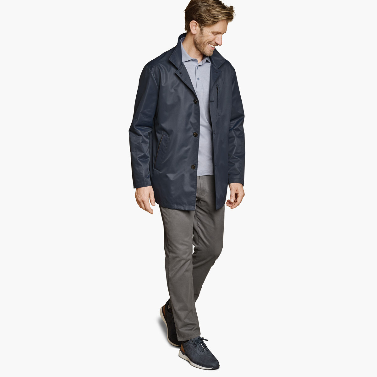 Upton Water-Resistant Raincoat with Removable Liner image number null