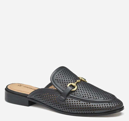 Ali Perfed Bit Mule - Black Glove Leather