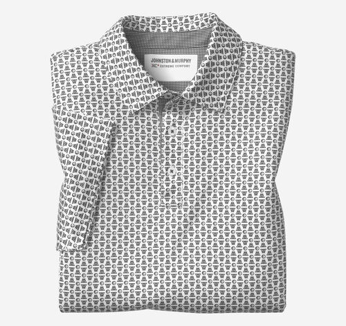 Game Day XC+&trade; Basketball Print Polo - Black