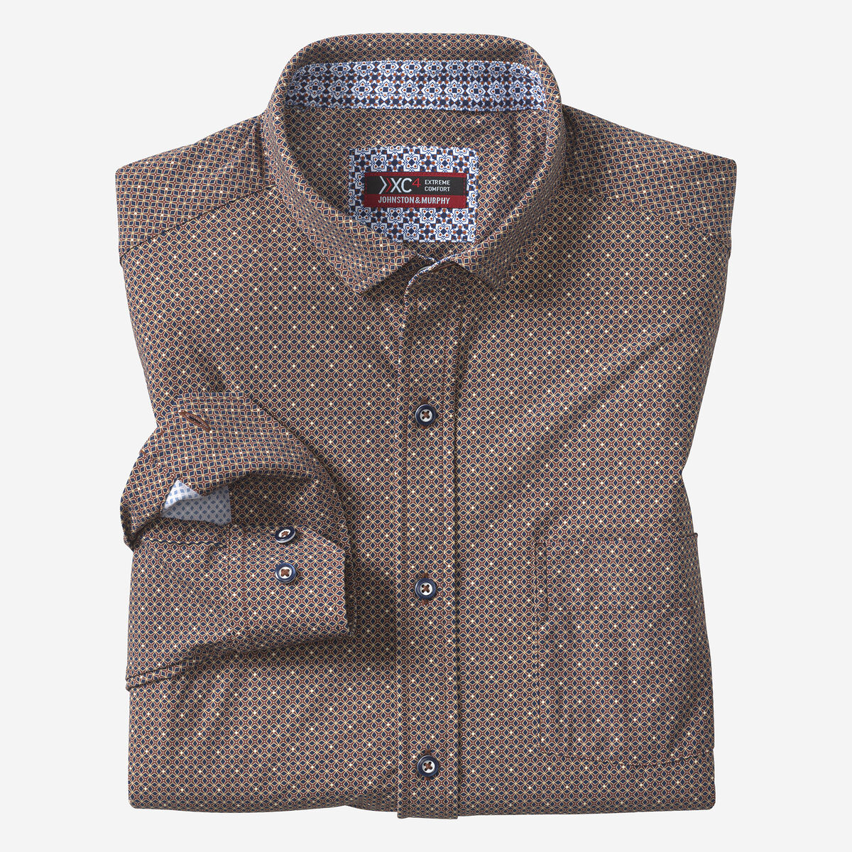 XC+&trade; Motion Long-Sleeve Print Knit Shirt image number null