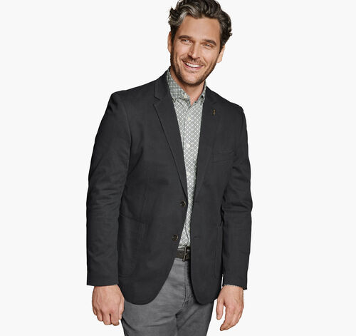 Washed Cotton Blazer - Black
