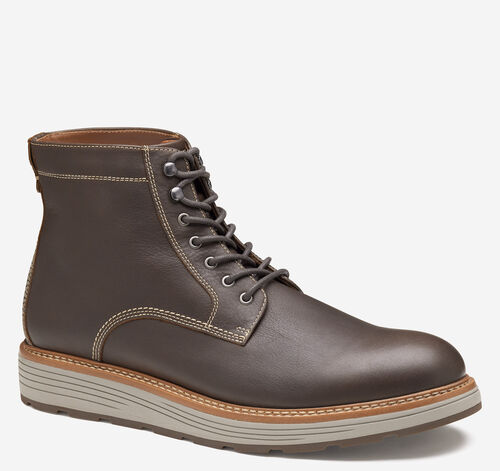 Upton Lug Plain Toe Boot - Brown Oiled Full Grain Leather