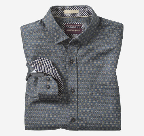 Printed Cotton Shirt - Brown Atrium