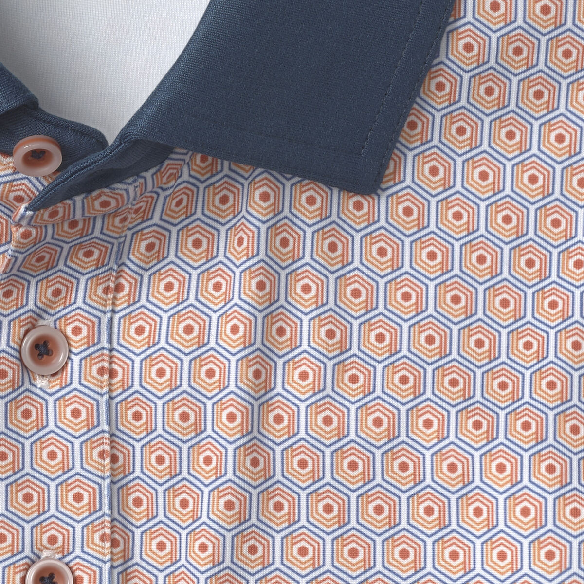 XC4&reg; Performance Solid-Collar Print Polos + Cool Degree&trade; image number null