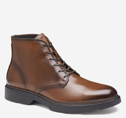 Huxley Plain Toe Derby Boot - Teak Italian Calfskin