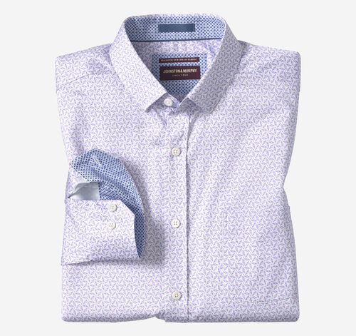 Logan Printed Long-Sleeve Shirt - Purple Pinwheel