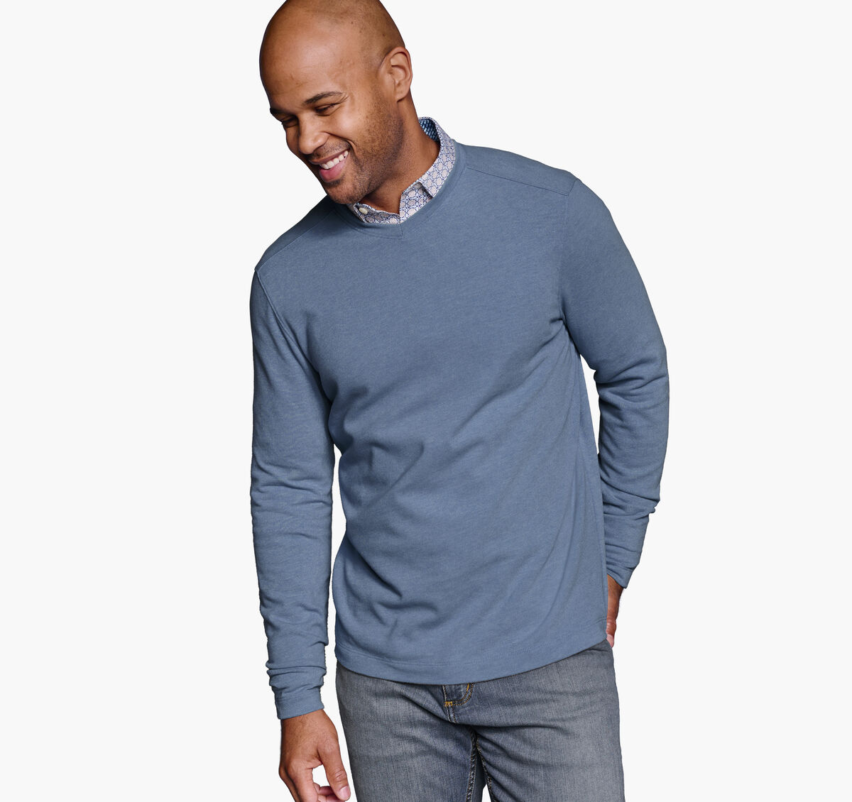 Knit V-Neck image number null