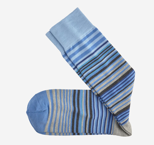 Striped Dress Socks - Blue/Multi Heathered Multi Stripe