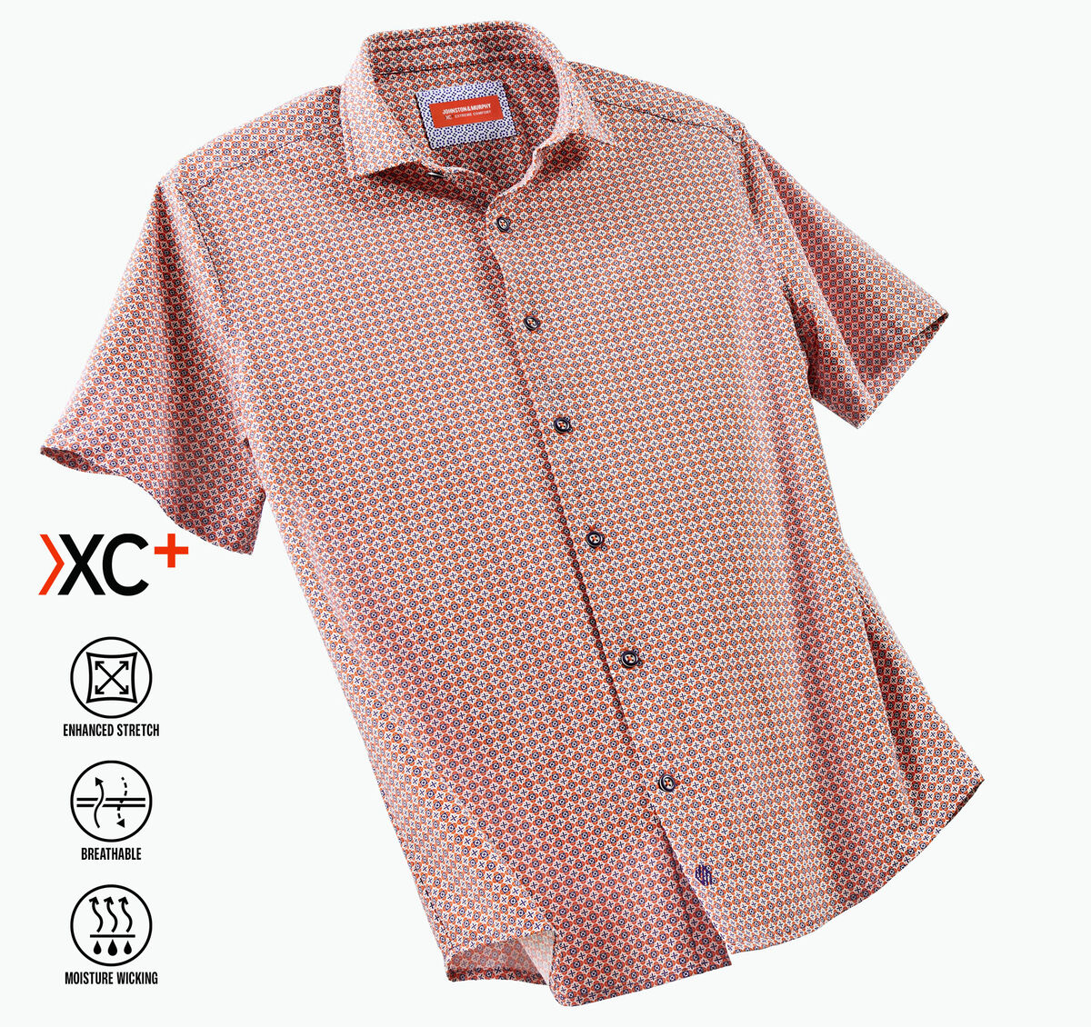 XC+&trade; Motion Short-Sleeve Print Knit Shirt image number null