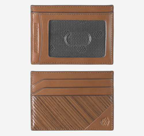 Hudson Diagonal-Etched Weekend - Tan Multi Full-Grain Leather