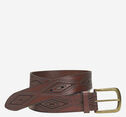 Western Diamond Embossed Leather Belt image number null
