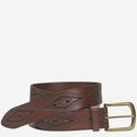 Western Diamond Embossed Leather Belt image number null