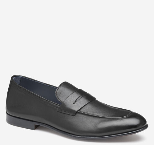 Taylor Penny Loafer - Black Italian Calfskin