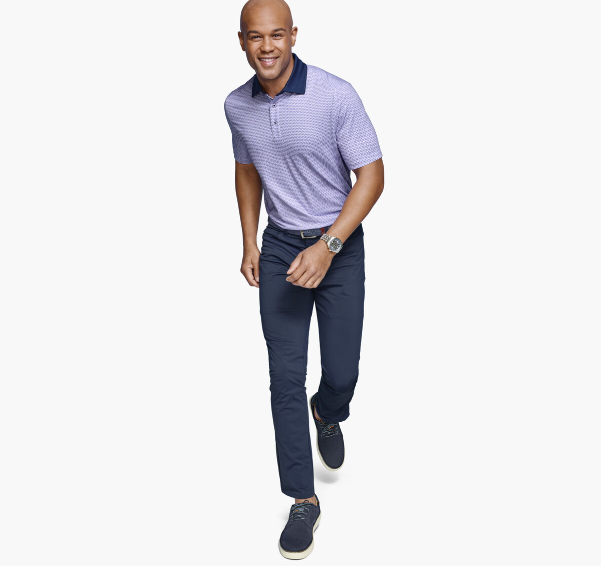 XC4&reg; Performance Solid-Collar Print Polos + Cool Degree&trade; image number null