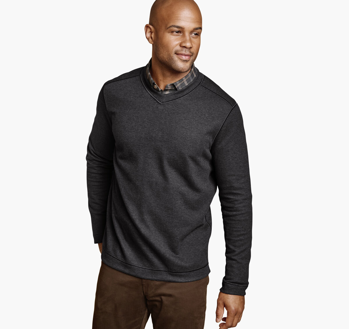 Icon Reversible V-Neck Pullover image number null