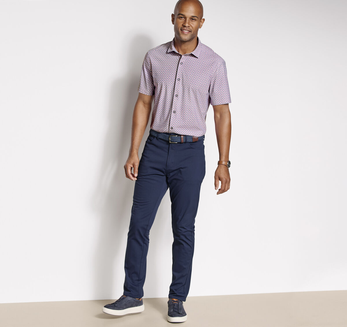 XC+&trade; Motion Short-Sleeve Print Knit Shirt image number null