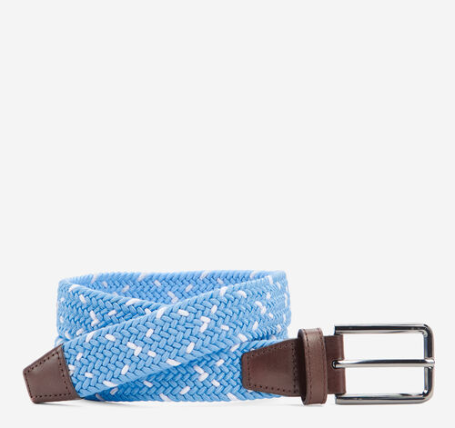 Game Day Woven Stretch-Knit Belt - Light Blue