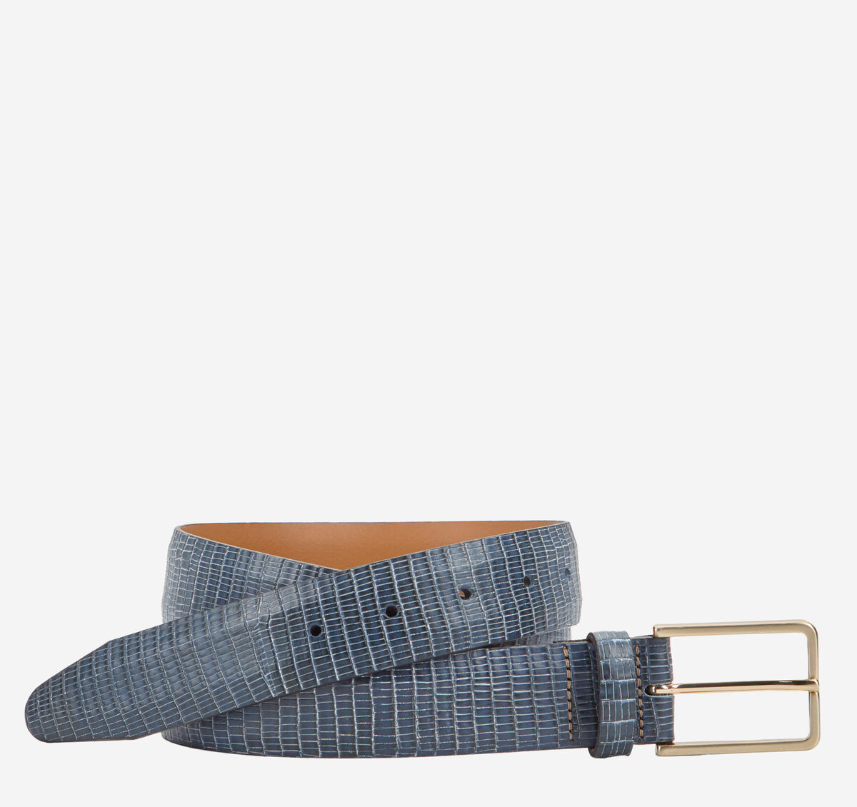 Washed-Croc Embossed Belt image number null