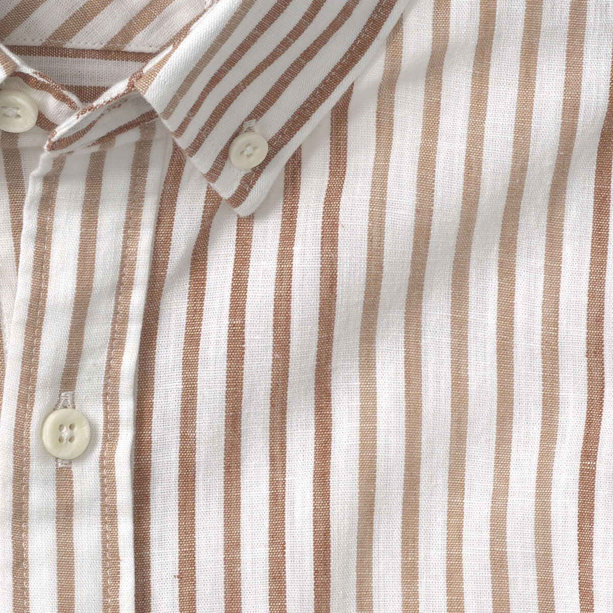 Cotton-Linen Short-Sleeve Print Shirt image number null