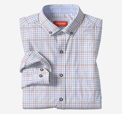 XC+&trade; Motion Long-Sleeve Sport Knit Shirt - Multi Plaid