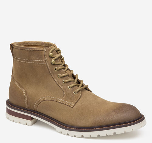 Barrett Plain Toe Boot - Taupe Suede